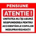 Placute pentru pensiune